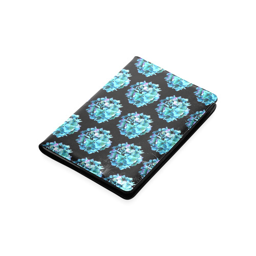Green Blue Hydrangea Pattern Custom NoteBook A5