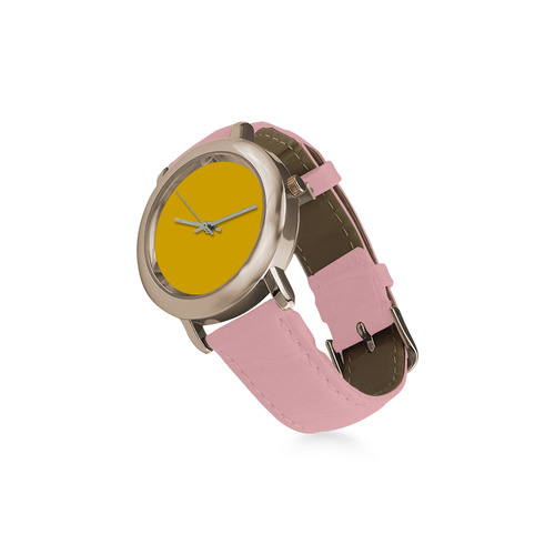 New! Artistic watches new edition in yellow and pink 2016 / New arrival in Shop is in Summer style Women's Rose Gold Leather Strap Watch(Model 201)