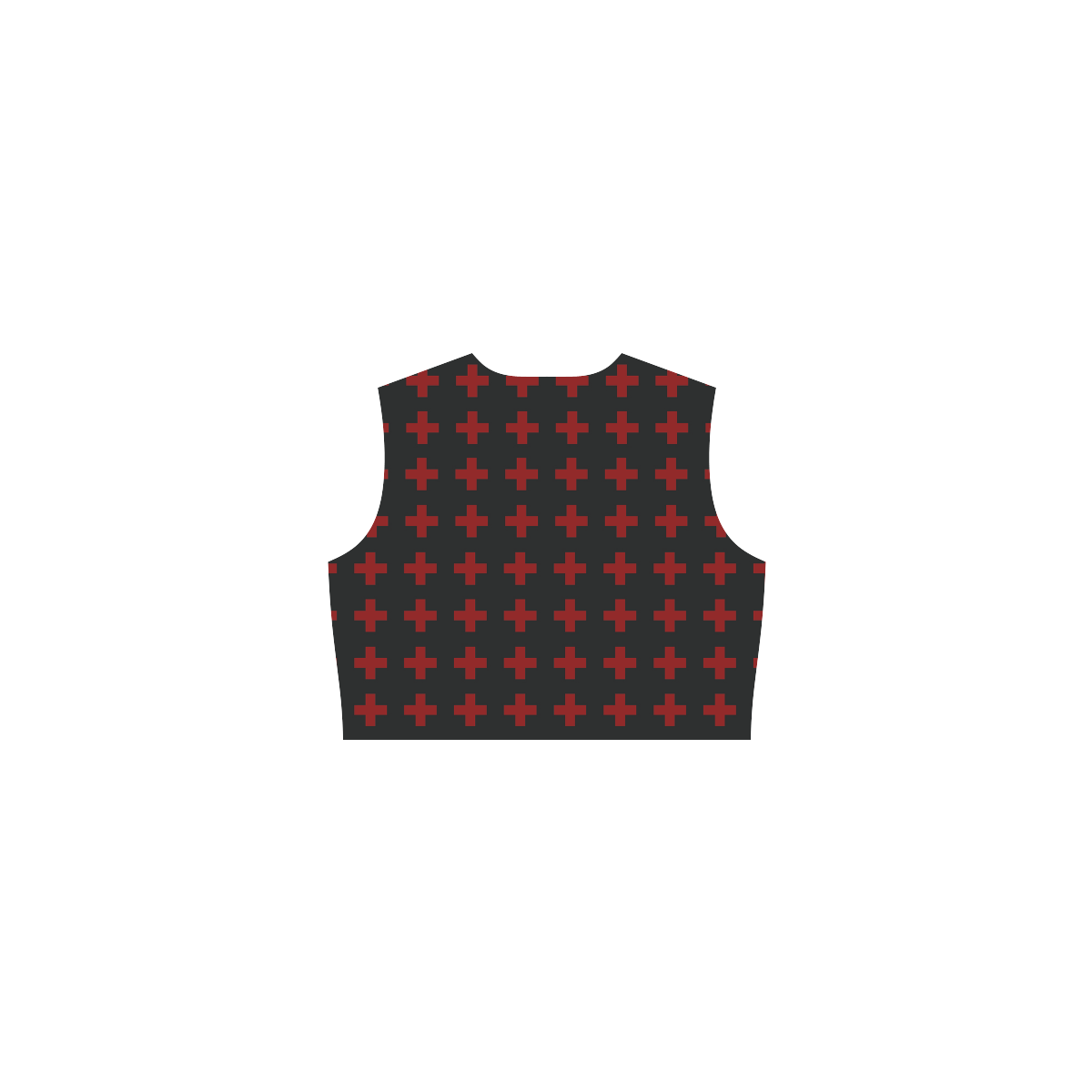 Crosses Punk Rock Red pattern Black Eos Women's Sleeveless Dress (Model D01)