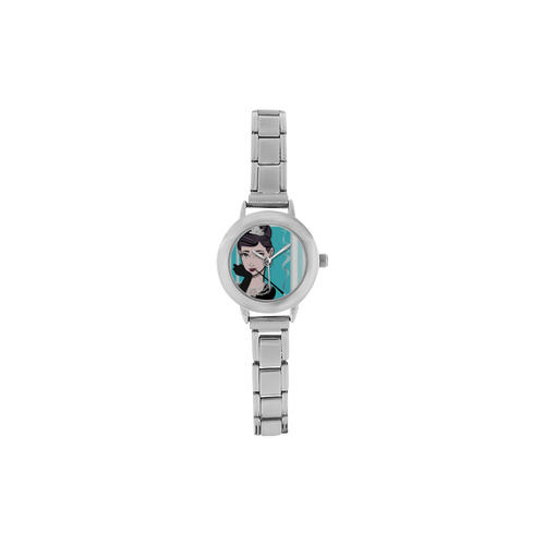 Audrey blue Women's Italian Charm Watch(Model 107)