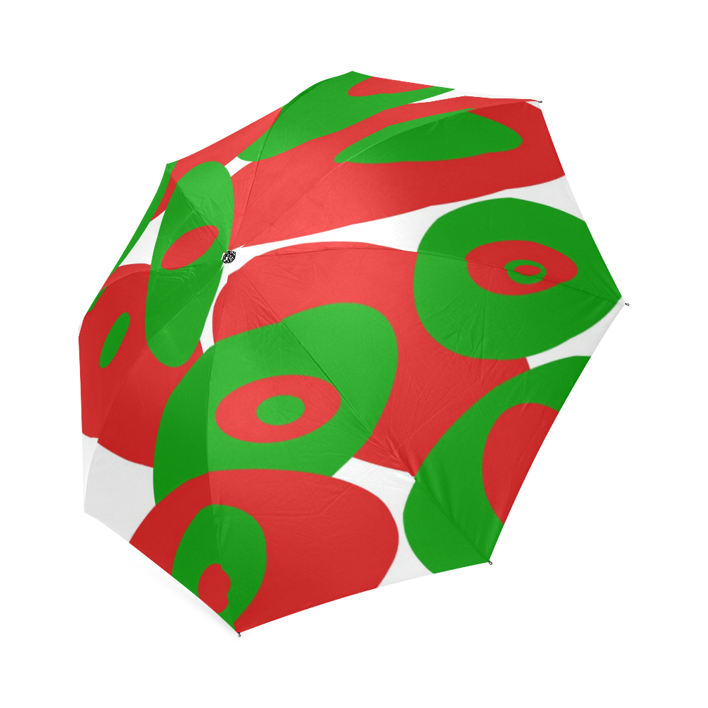 Red and Green Orbs Foldable Umbrella (Model U01)