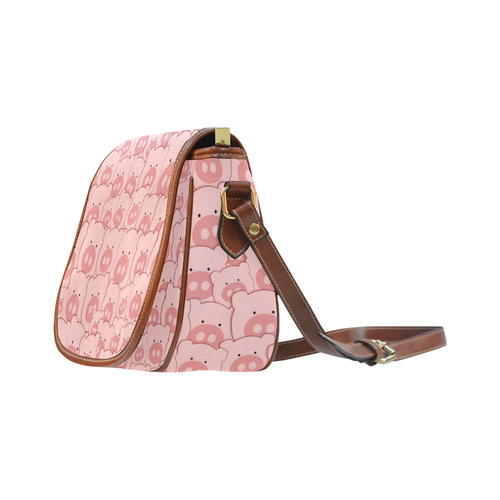 Pink Piggy Pigs Saddle Bag/Large (Model 1649)