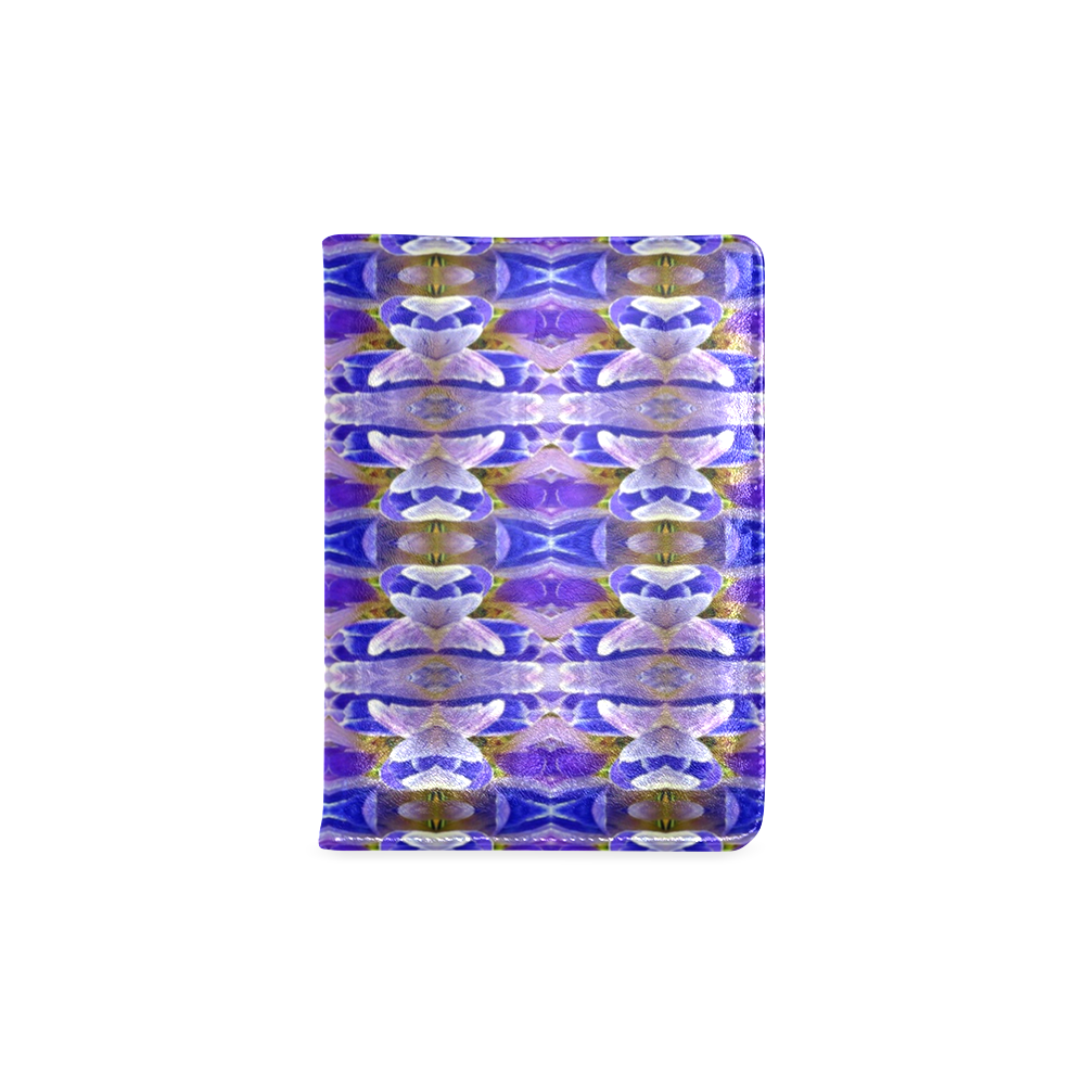 Blue White Abstract Flower Pattern Custom NoteBook A5