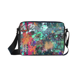 Graffiti Wall and Paint Splatter Classic Cross-body Nylon Bags (Model 1632)