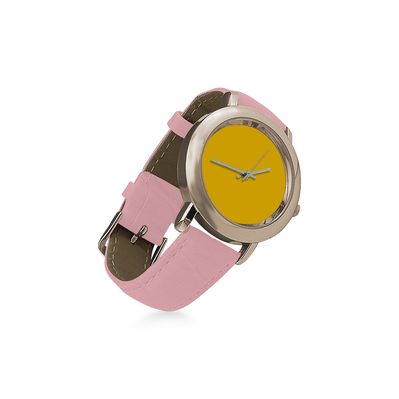 New! Artistic watches new edition in yellow and pink 2016 / New arrival in Shop is in Summer style Women's Rose Gold Leather Strap Watch(Model 201)