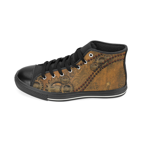 Noble steampunk High Top Canvas Women's Shoes/Large Size (Model 017)