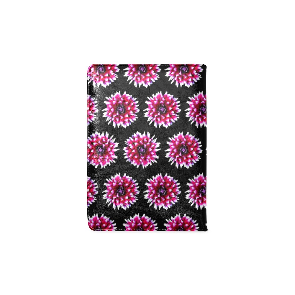 Dahlias Pattern in Pink, Red Custom NoteBook A5