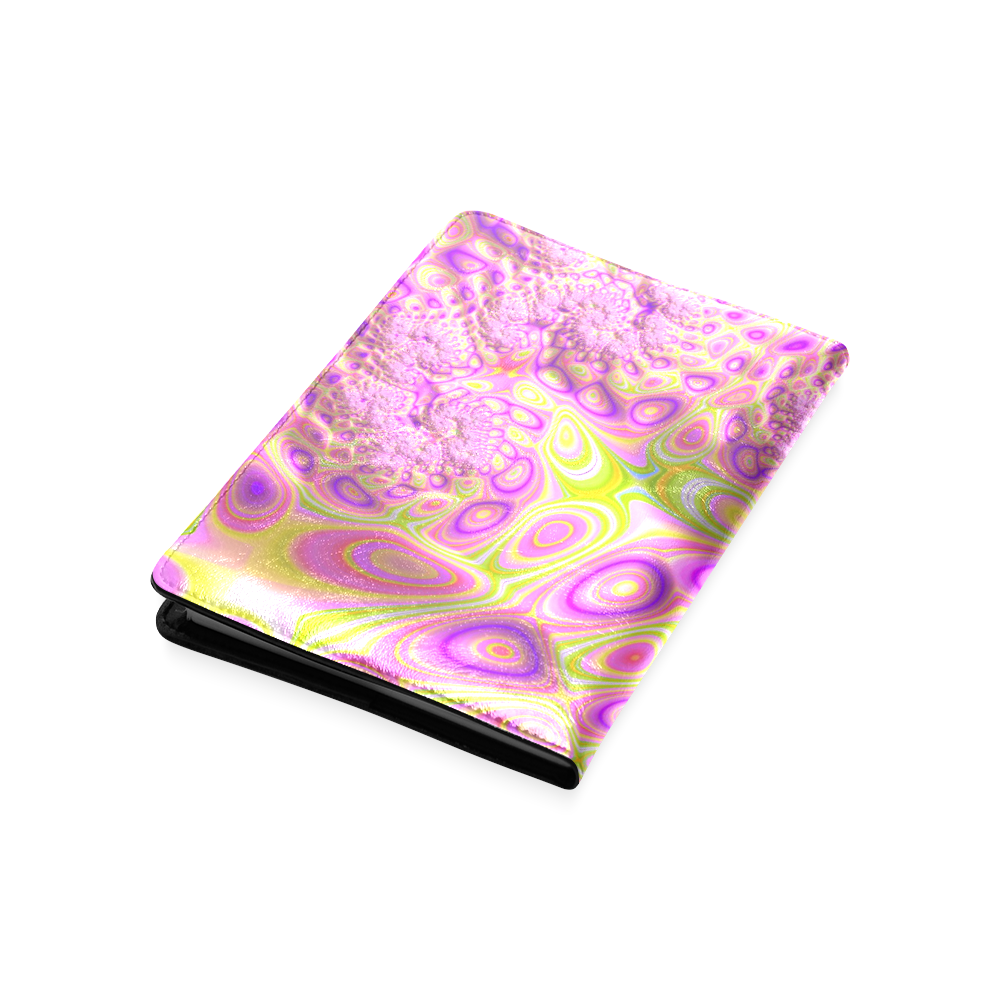 Pink Pink Green Cute Funny Fractal Art Custom NoteBook A5