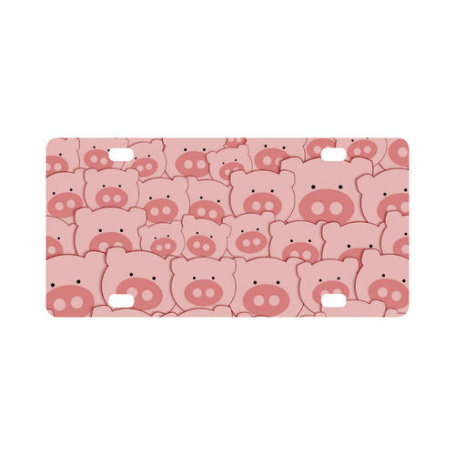 Pink Piggy Pigs Classic License Plate