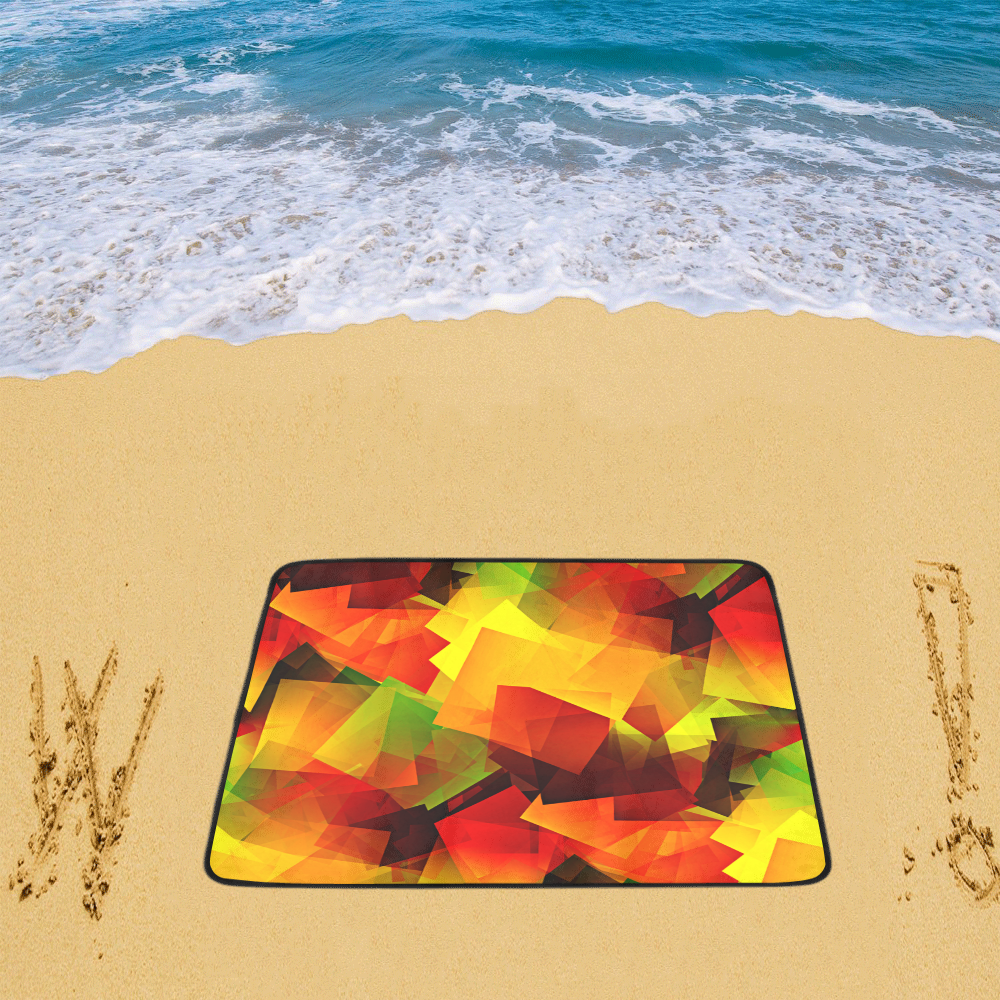 Indian Summer Cubes Beach Mat 78"x 60"