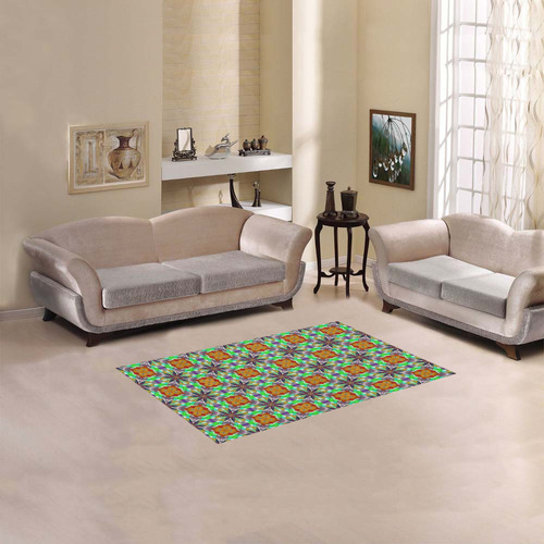 Topaz and Green Area Rug 2'7"x 1'8‘’