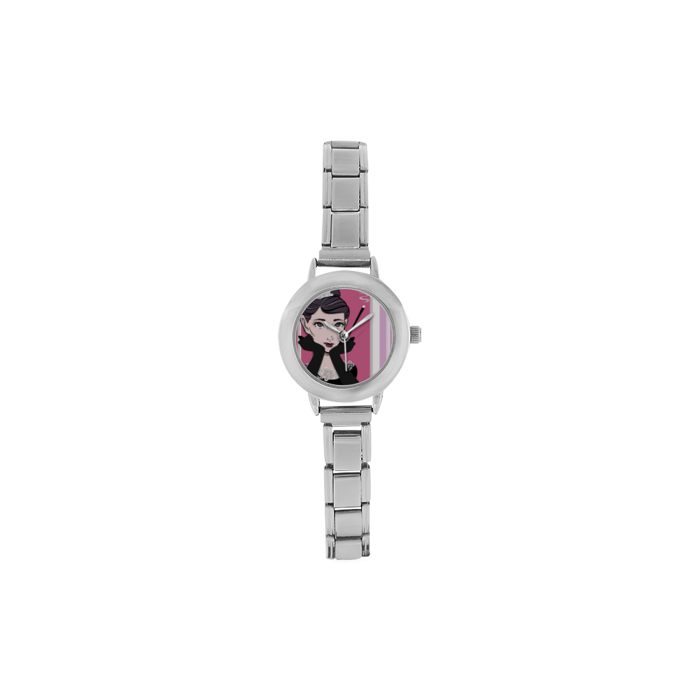 Audrey pink Women's Italian Charm Watch(Model 107)