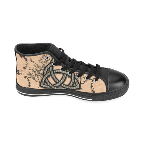 The celtic sign made of fibre High Top Canvas Women's Shoes/Large Size (Model 017)