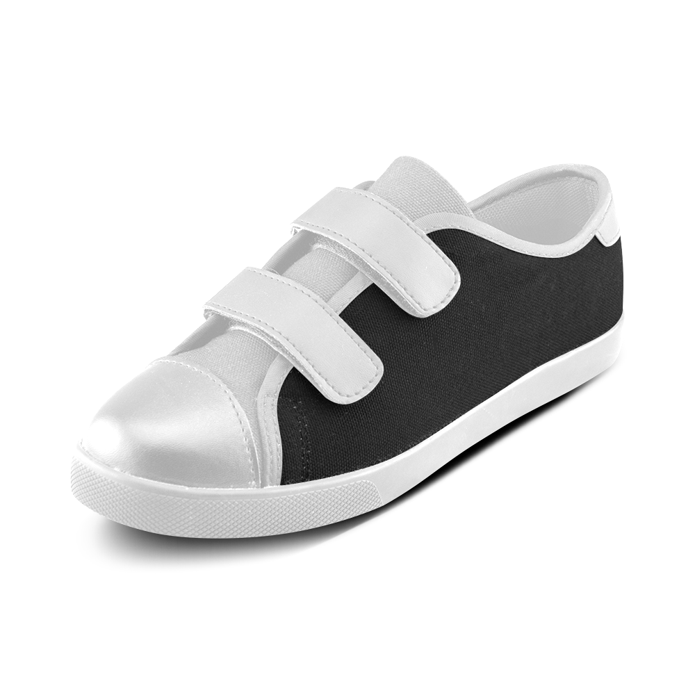 New! Black and White contrast Shoes. New fashion arrival in our Atelier for 2016 Velcro Canvas Kid's Shoes (Model 008)