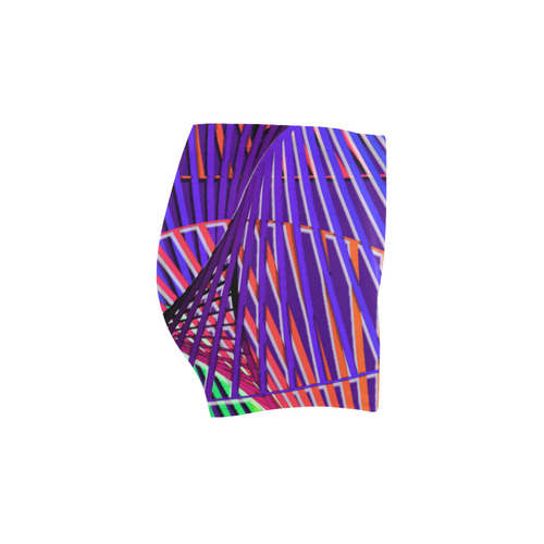 Colorful Rainbow Helix Briseis Skinny Shorts (Model L04)