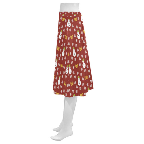 Tacky Christmas Jumper Design! Mnemosyne Women's Crepe Skirt (Model D16)