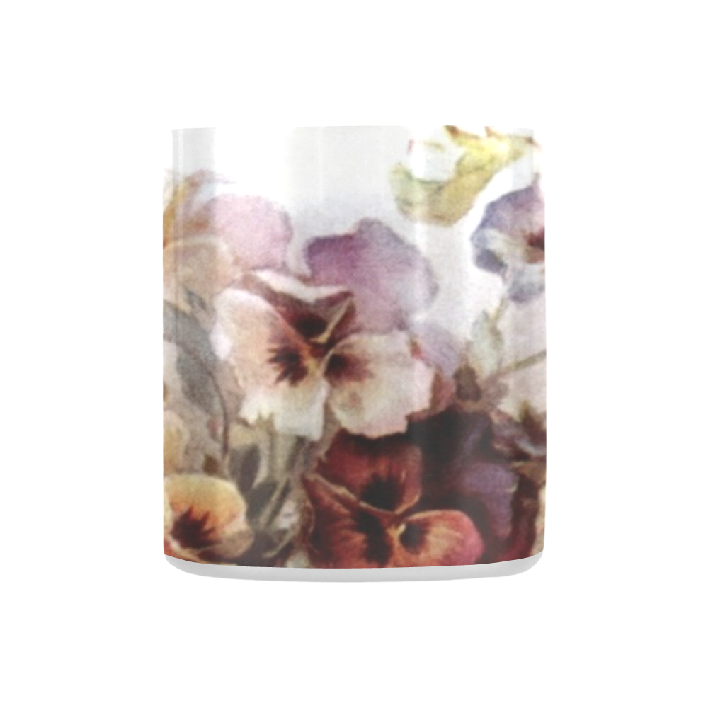 Vintage Pansy Floral Classic Insulated Mug(10.3OZ)