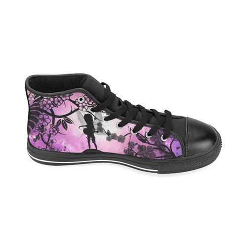 Playing fairy, fantasy forest High Top Canvas Women's Shoes/Large Size (Model 017)