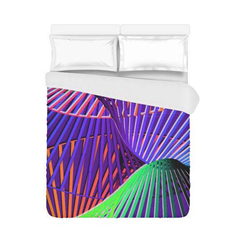 Colorful Rainbow Helix Duvet Cover 86"x70" ( All-over-print)
