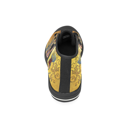 Egyptian women with scorpion High Top Canvas Women's Shoes/Large Size (Model 017)