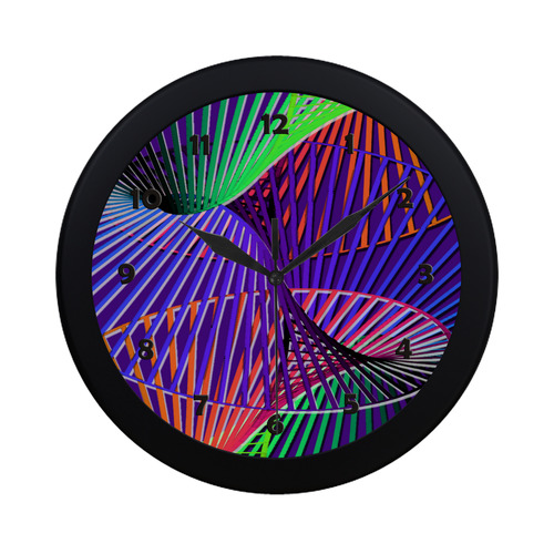 Colorful Rainbow Helix Circular Plastic Wall clock