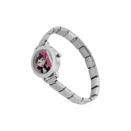 Audrey pink Women's Italian Charm Watch(Model 107)