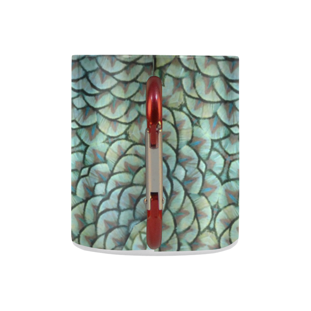 Elegant Peacock Feathers Kaleidoscope I Classic Insulated Mug(10.3OZ)