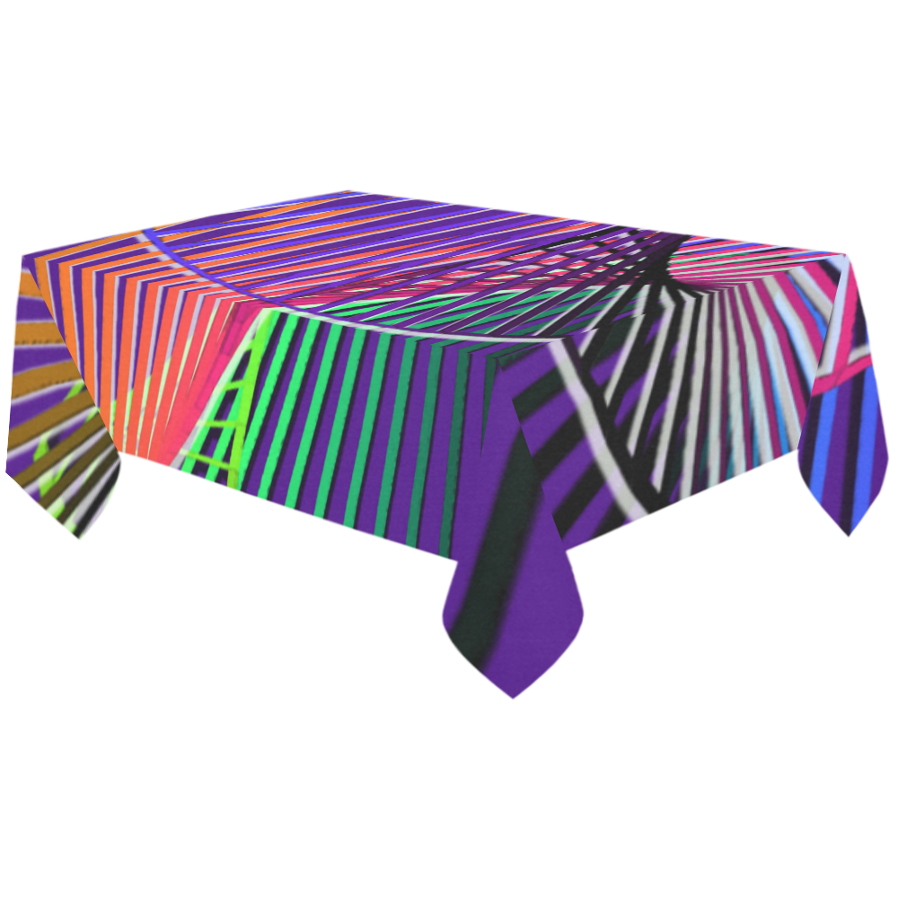 Colorful Rainbow Helix Cotton Linen Tablecloth 60"x120"
