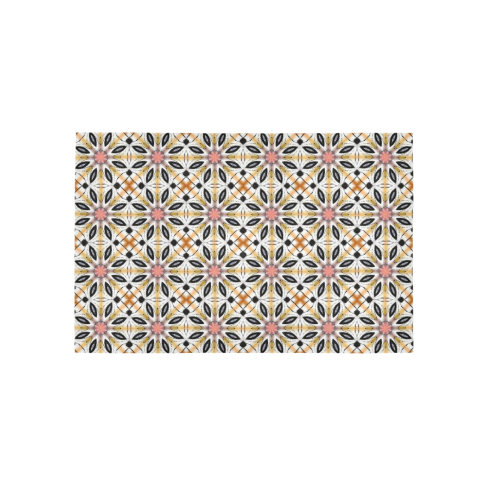 Floral Quilt Pattern Area Rug 5'x3'3''