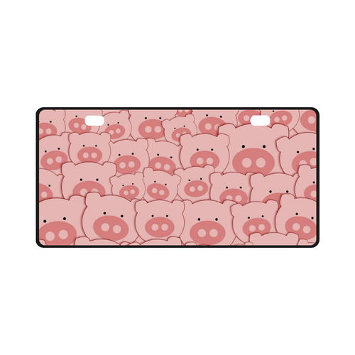 Pink Piggy Pigs License Plate
