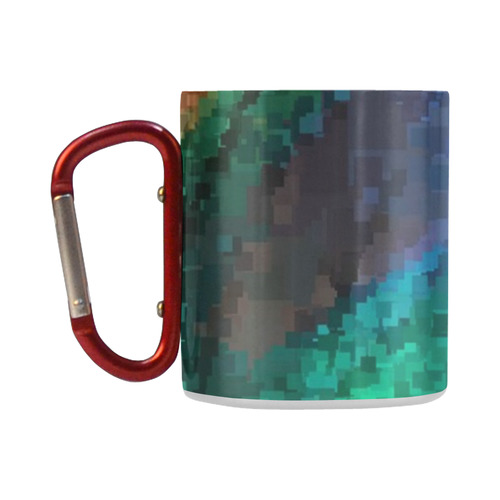 Eye of the Peacock Feather Pixel Classic Insulated Mug(10.3OZ)