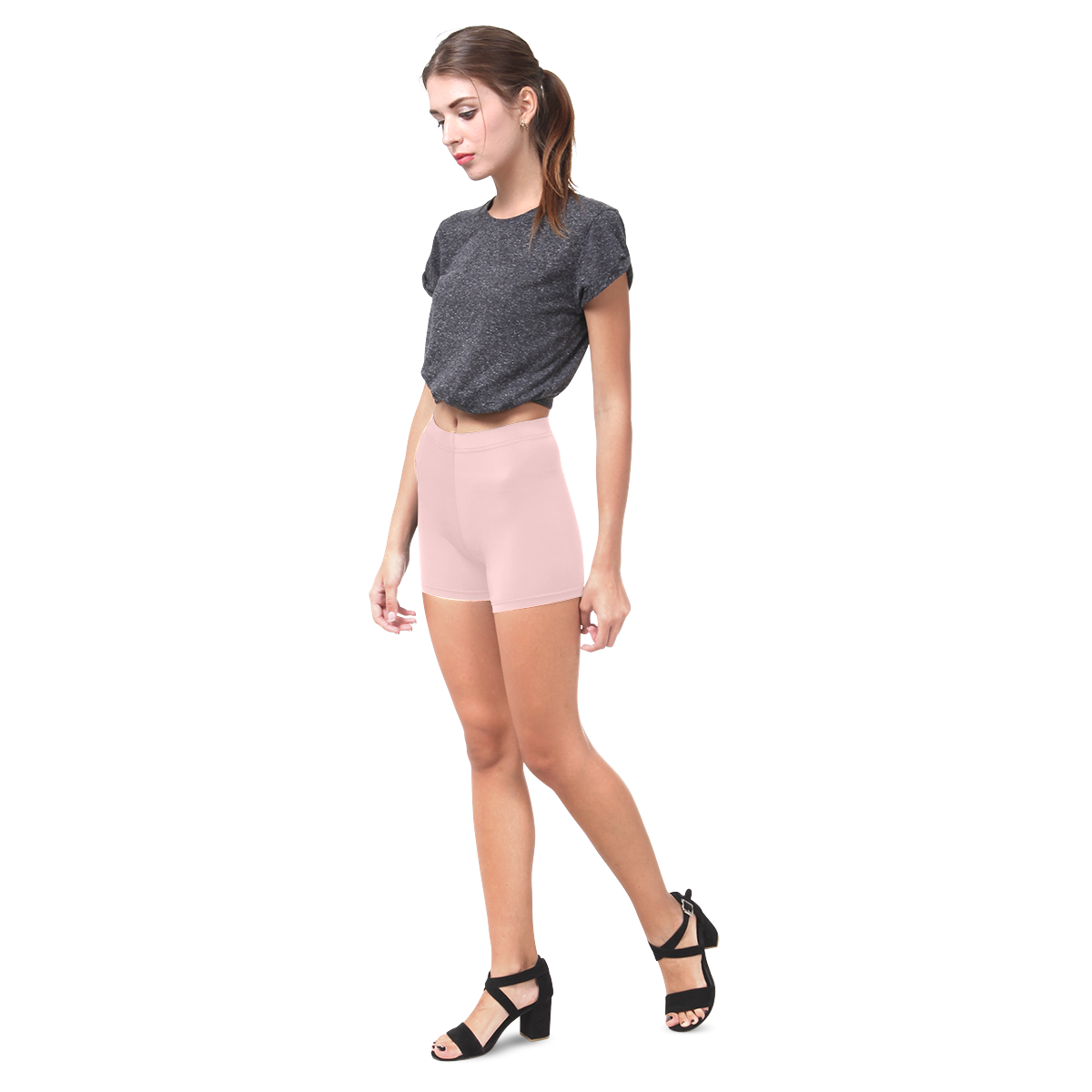 Rose Quartz Briseis Skinny Shorts (Model L04)