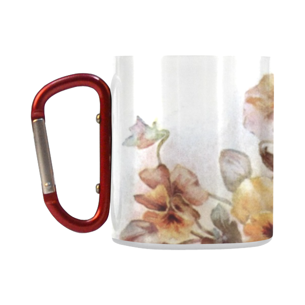 Vintage Pansy Floral Classic Insulated Mug(10.3OZ)