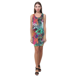 Graffiti Wall and Paint Splatter Medea Vest Dress (Model D06)