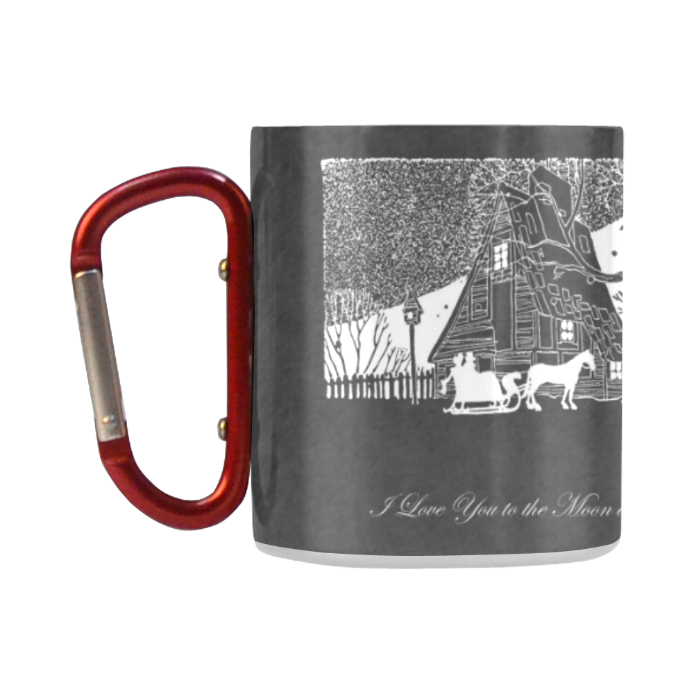 I Love You to the Moon and Back Romantic Snow Scen Classic Insulated Mug(10.3OZ)