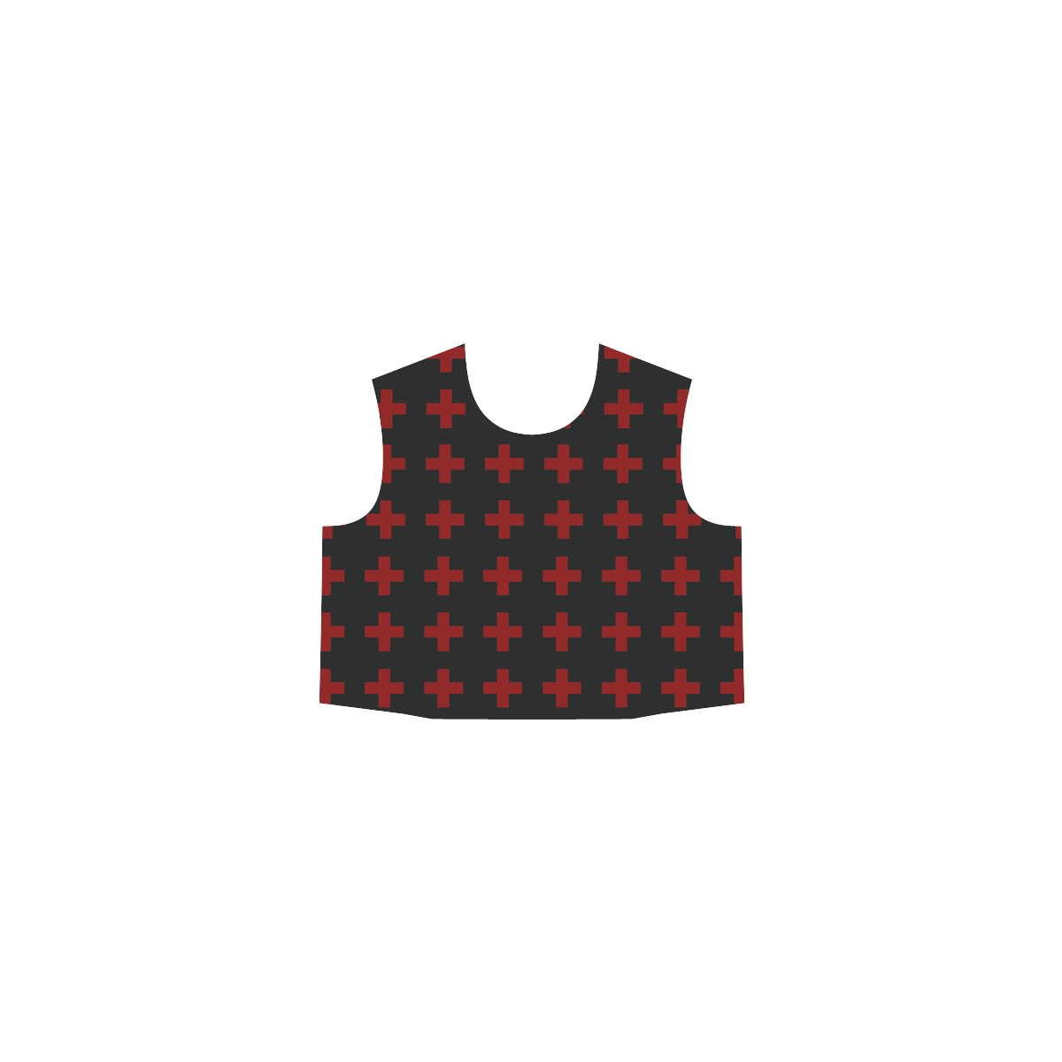 Crosses Punk Rock Red pattern Black Eos Women's Sleeveless Dress (Model D01)