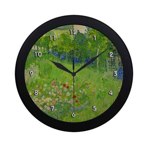 Van Gogh Daubigny's Garden Fine Nature Art Circular Plastic Wall clock