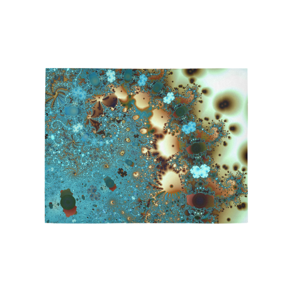 Distant Lands Brago Mitchell Copper Blue Fractal Area Rug 5'3''x4'