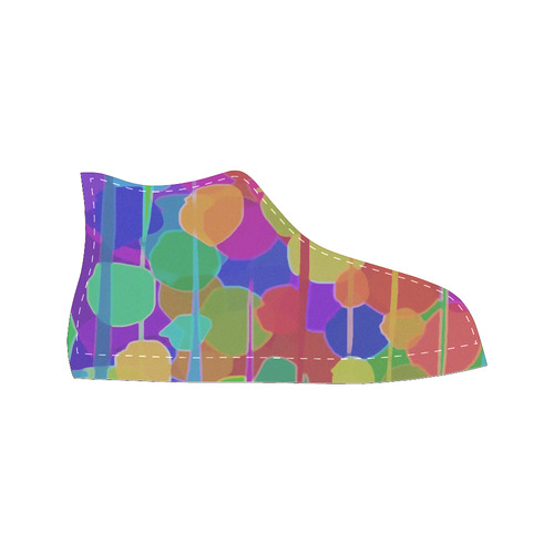 Holiday Ornaments Modern Colorful Abstract Art Women's Classic High Top Canvas Shoes (Model 017)