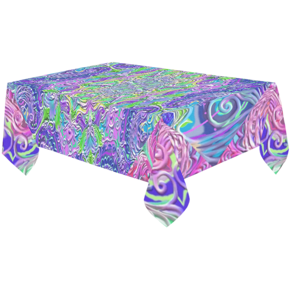 mandala oct 2016-4 Cotton Linen Tablecloth 60"x120"