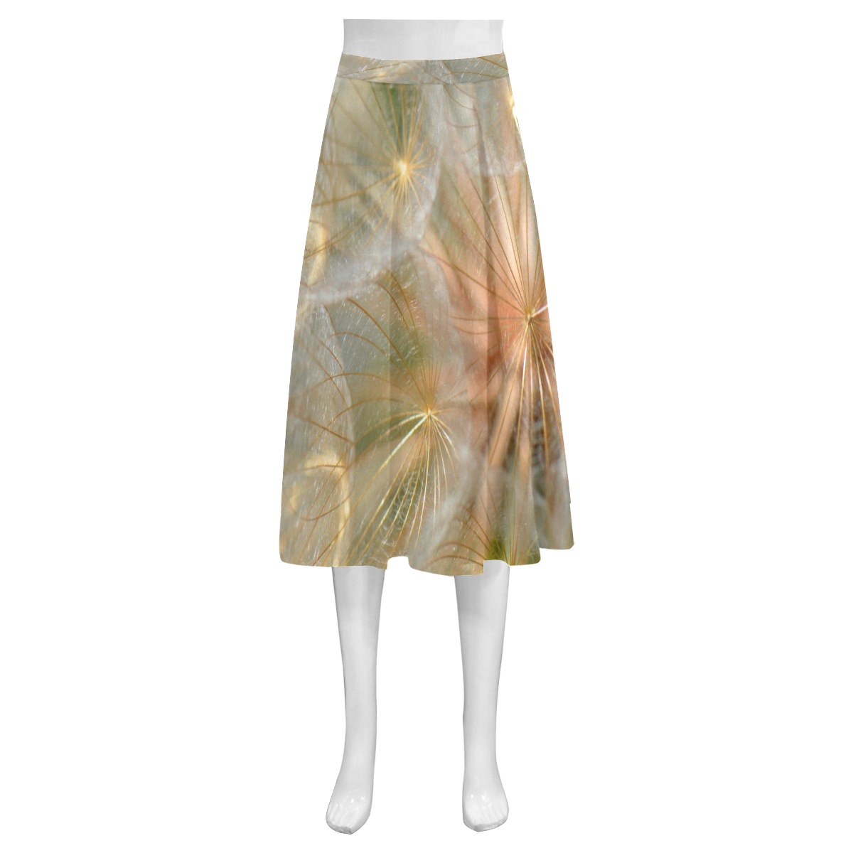 Glowing in the Afternoon Mnemosyne Women's Crepe Skirt (Model D16)