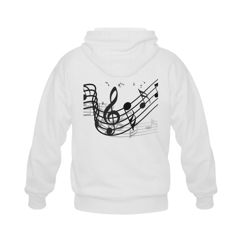 Music Gildan Full Zip Hooded Sweatshirt (Model H02)