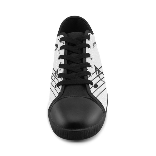 Music Canvas Shoes for Women/Large Size (Model 016)