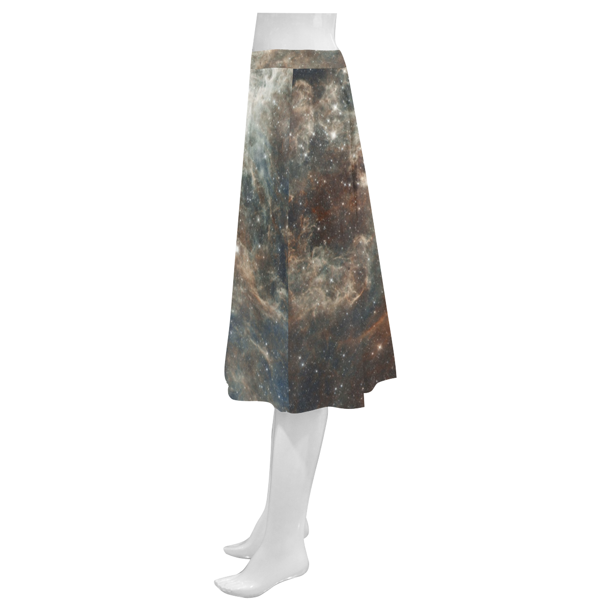 Galactical Dust Mnemosyne Women's Crepe Skirt (Model D16)