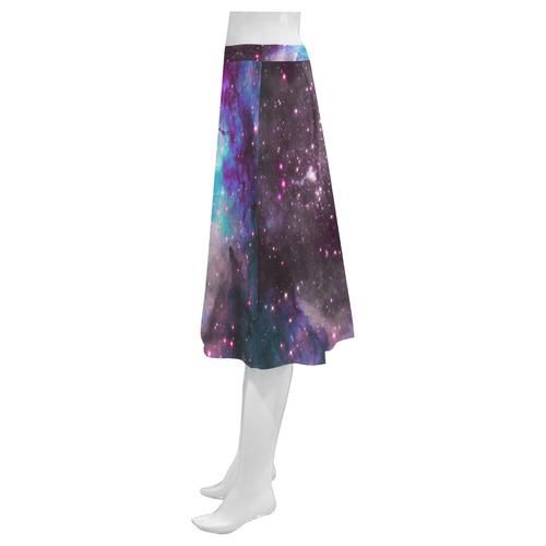 Galaxy cluster Mnemosyne Women's Crepe Skirt (Model D16)