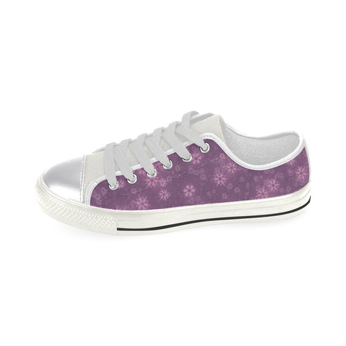 Snow stars lilac Canvas Women's Shoes/Large Size (Model 018)