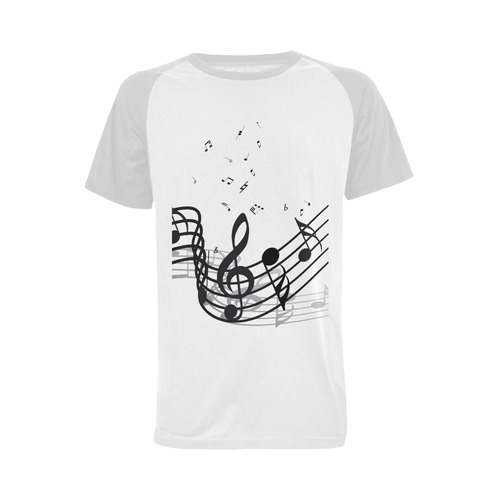 Music Men's Raglan T-shirt Big Size (USA Size) (Model T11)