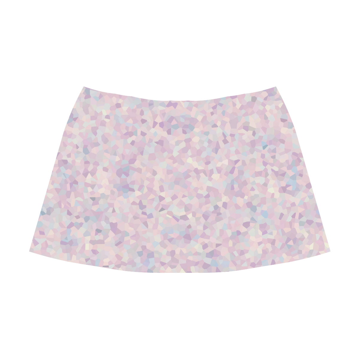 lavender & lilac pattern Mnemosyne Women's Crepe Skirt (Model D16)
