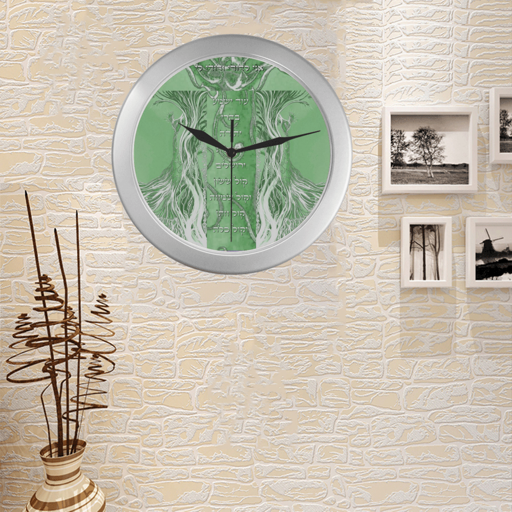 525 Silver Color Wall Clock