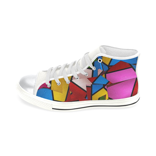 Lightning Pattern by Artdream High Top Canvas Women's Shoes/Large Size (Model 017)